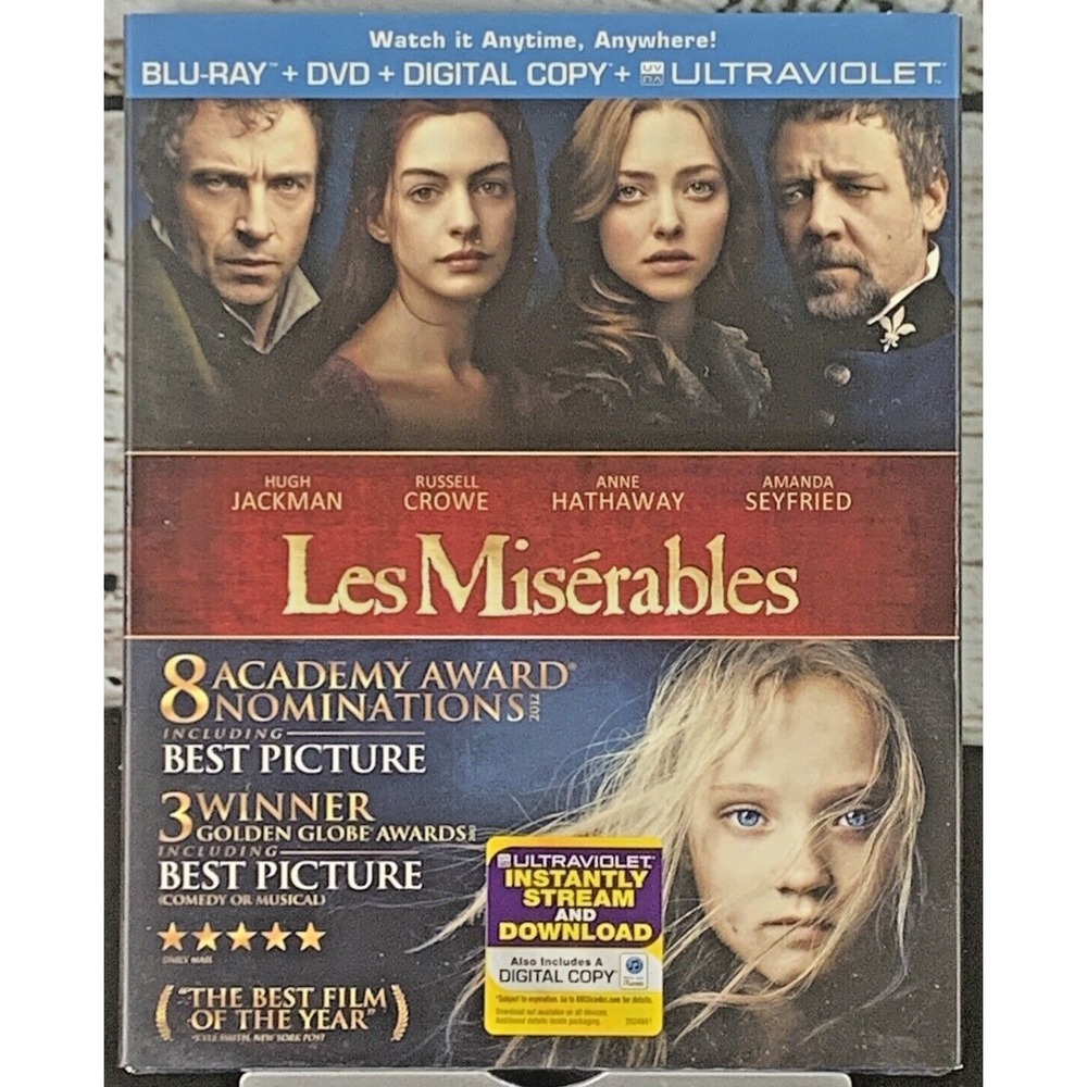 Les Misérables‎ (Blu-ray/DVD, 2013, 2-Discs) NEW Hugh Jackman, Anne Hathaway